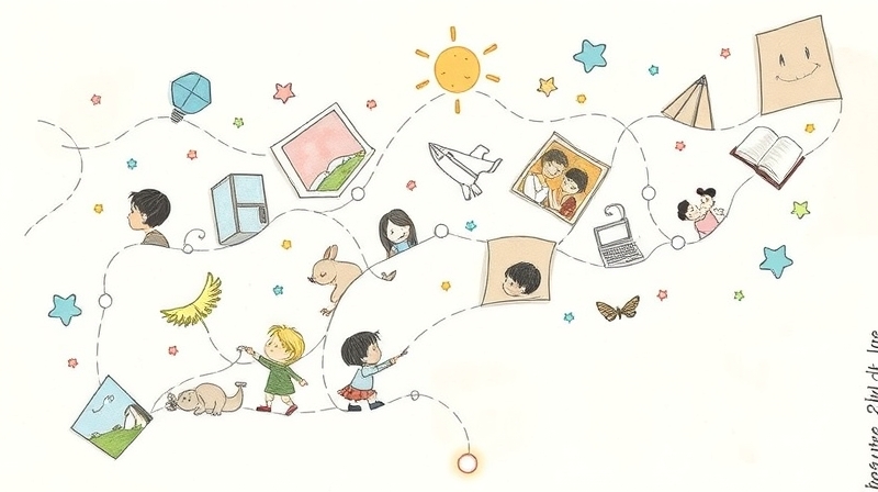 Senne, pastelowe skojarzenia z dzieciństwa składane jak puzzle.