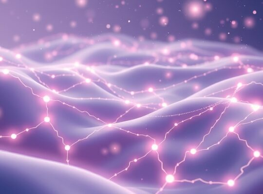 Eteryczny krajobraz połączeń neuronowych: jasne ścieżki myśli, przygasłe – dysocjacji.