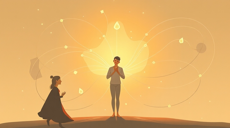 Symboliczna ilustracja: indywidualna autonomia kontra społeczny nacisk.