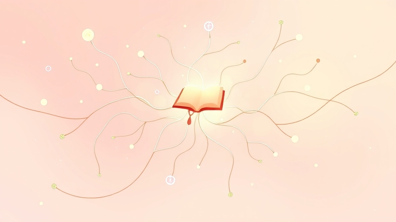 Abstrakcyjna sieć neuronowa w pastelach symbolizująca intuicję, pamięć, emocje i doznania.
