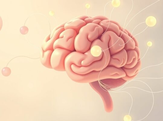 Stylizowany mózg jako sieć świateł, połączony z odległymi punktami nadziei i nieuchwytnej rozpaczy.