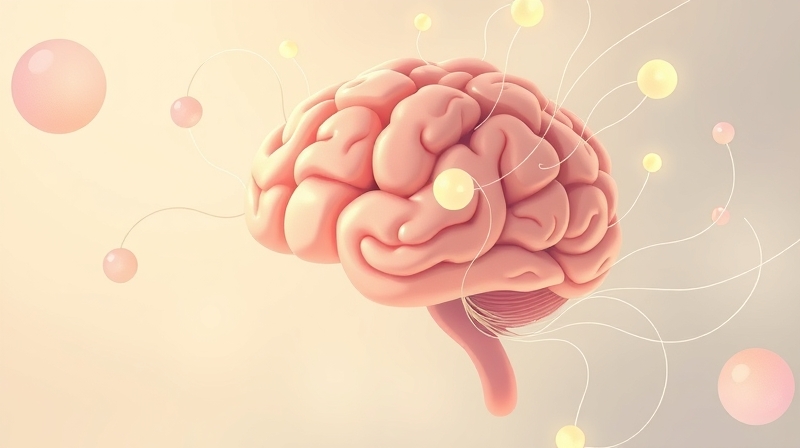 Stylizowany mózg jako sieć świateł, połączony z odległymi punktami nadziei i nieuchwytnej rozpaczy.