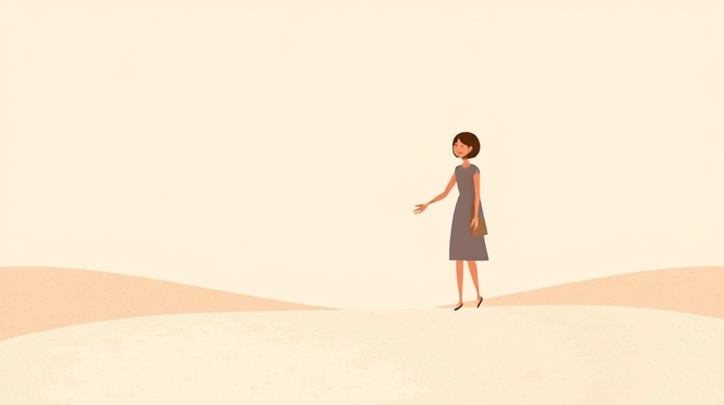 Dwie abstrakcyjne postacie w pastelowej przestrzeni, symbolizujące emocjonalny dystans.