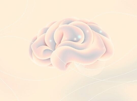 Abstrakcyjne, pastelowe wiry i łagodne gradienty symbolizujące przepływ myśli i skupienie.