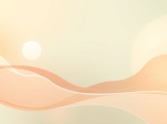 Abstrakcyjna ilustracja pastelowych barw, symbolizująca spokój i równowagę układu endokannabinoidowego.