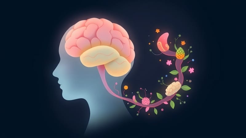 Połączone mózg i jelita: oś jelitowo-mózgowa wpływa na reakcje na stres.