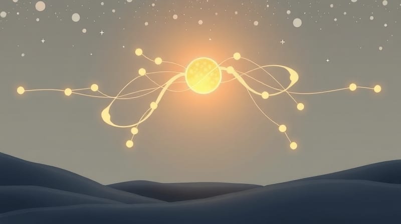 Delikatna ilustracja osi HPA i kortyzolu, symbolizująca równowagę i łagodne leczenie stresu.