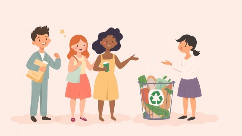 Ludzie inspirowani wspólnymi wyborami prośrodowiskowymi.