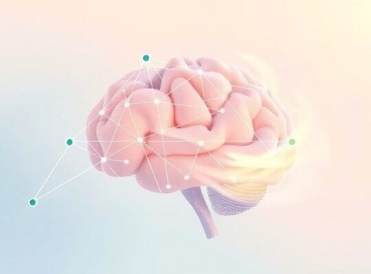 Abstrakcyjny mózg: sieć neuronów regulująca emocje.