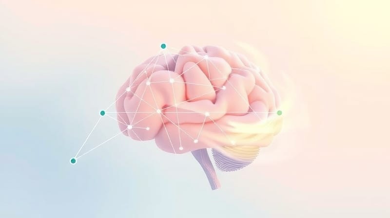 Abstrakcyjny mózg: sieć neuronów regulująca emocje.