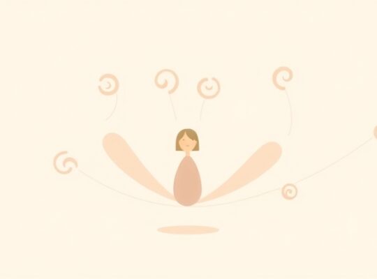 Rozpuszczające się napięcie, spokój emanujący z abstrakcyjnej formy.