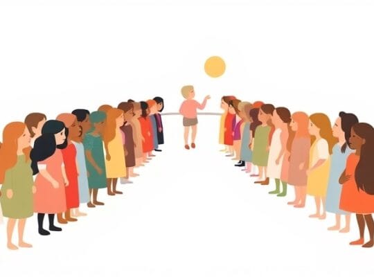 Ludzie tworzą ścieżkę do światła, lecz niepewność tkwi w braku skupienia.