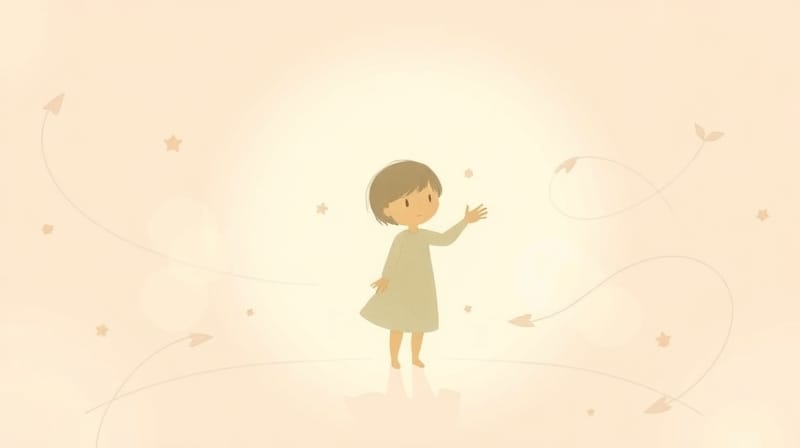 Eteryczna postać pośród pastelowego, wirującego światła, symbolizująca poczucie bycia pomijanym w rozmowie.