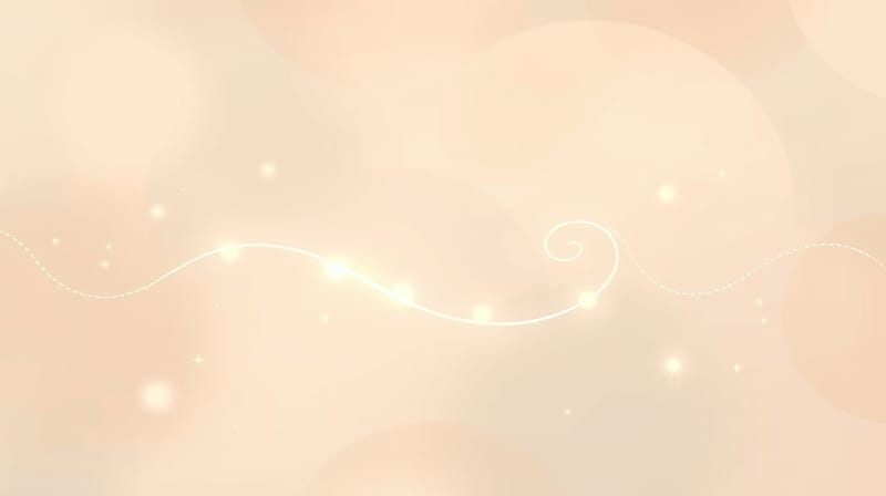 Lśniąca nić rozmowy wśród pastelowych kształtów, symbolizująca zapamiętane chwile.