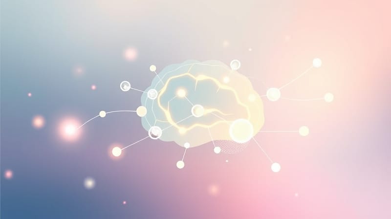 Delikatna świetlista sieć mózgu, ilustrująca reakcje na panikę.