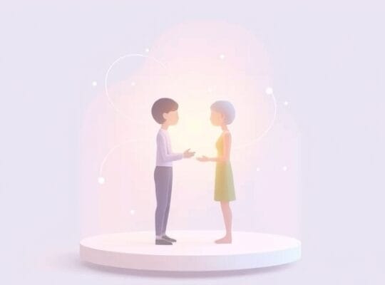 Stylizowany transfer energii między postaciami, symbolizujący dynamikę zespołu.