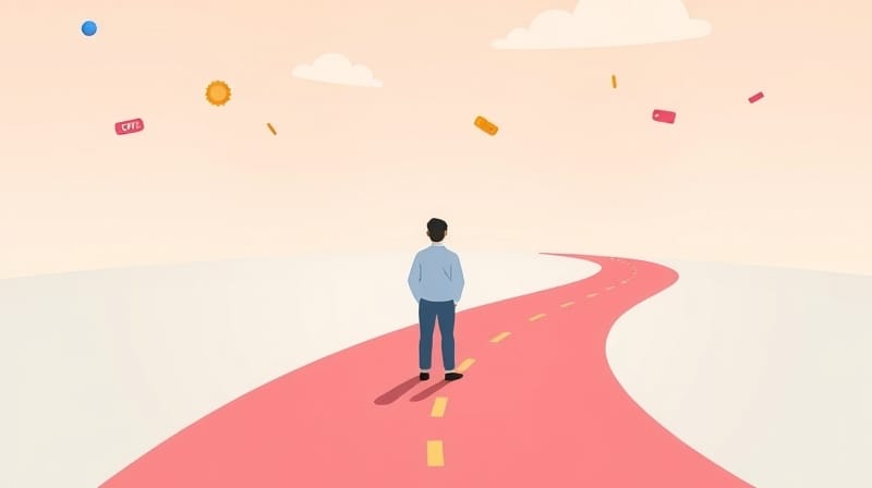 Rozdroża decyzji konsumenckich: wybór między zwodniczym blaskiem a świadomym zakupem.