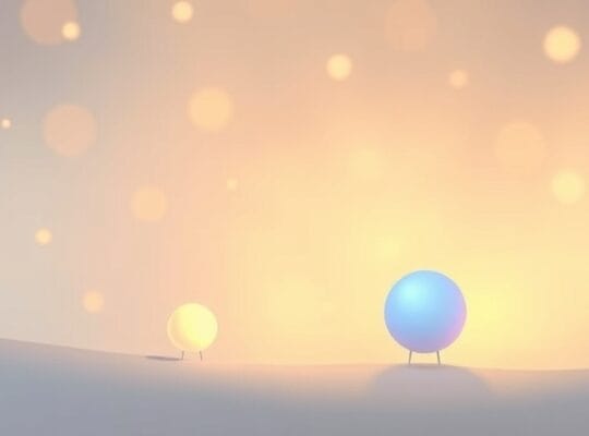 Delikatny przepływ ciepłych i chłodnych świateł wpływa na abstrakcyjne kształty osądów.