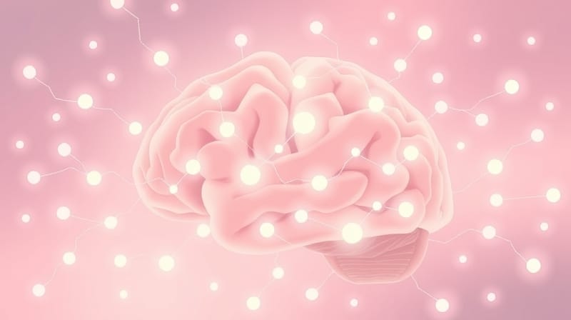 Abstrakcyjna sieć neuronowa symbolizująca regulację emocji w mózgu.