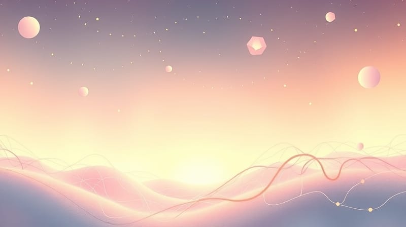 Abstrakcyjny krajobraz pastelowy symbolizujący ścieżki neuronalne, ochronę poznawczą i odwagę.