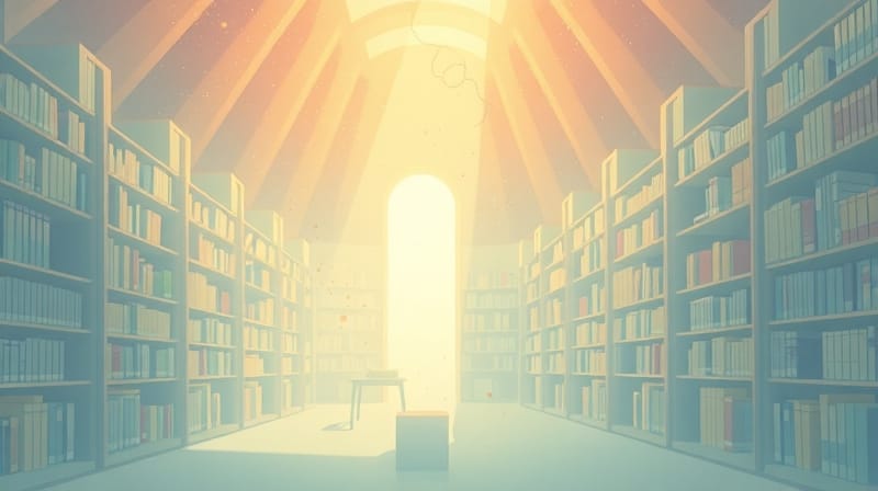 Hipokamp jako biblioteka, z motywami reakcji na stres, śladów rezonansu.