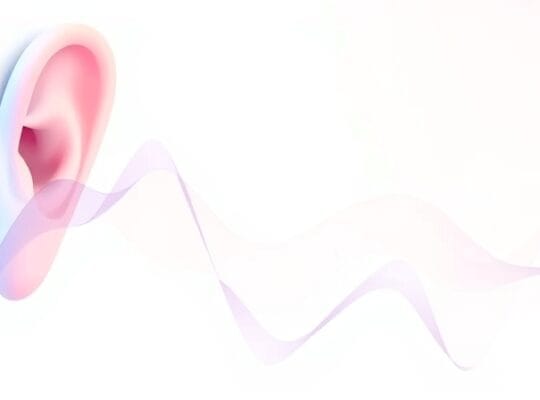 Delikatne fale dźwiękowe przekształcające się w pastelowe wzory emocji.