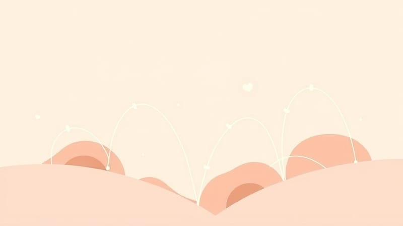 Delikatne, pastelowe kształty i linie symbolizujące przynależność i wspólnotę.