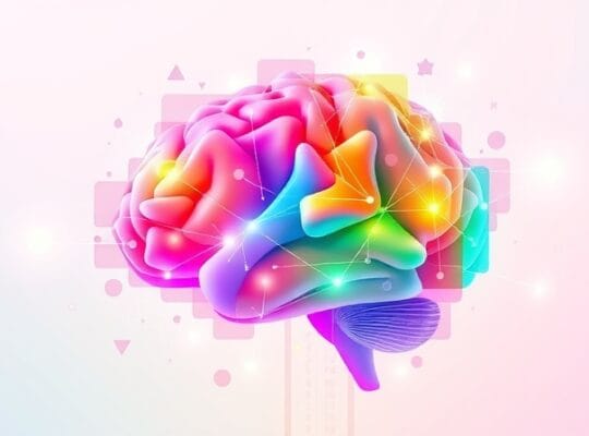 Mózg tworzy kolory z połączonych światłem węzłów.