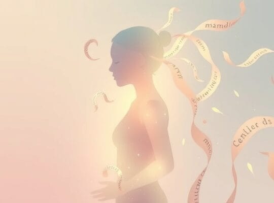 Eteryczna sylwetka człowieka, z której ulatują wspomnienia, przekształcane przez tekst.